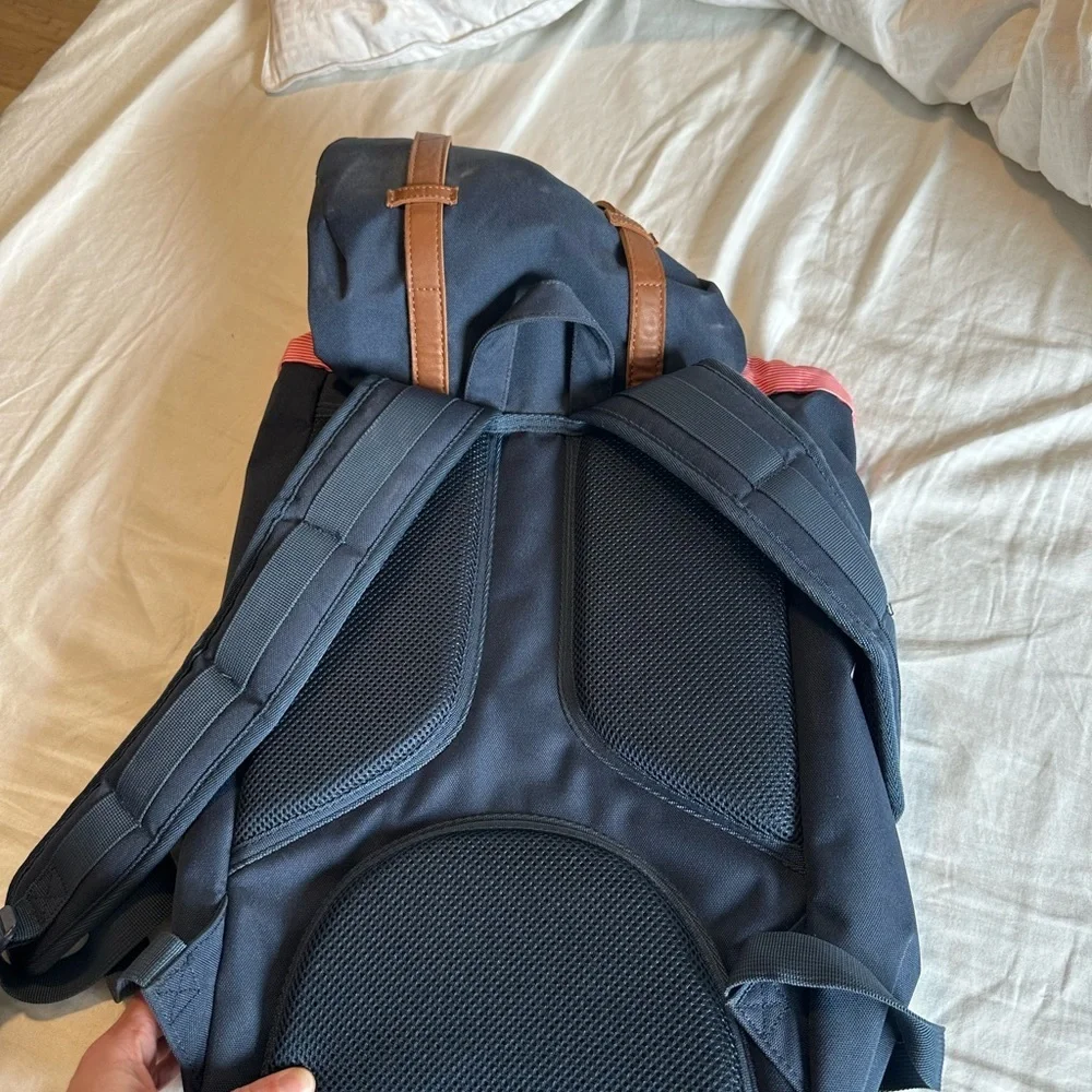Herschel Supply Company Blue and Brown Backpack - little America
